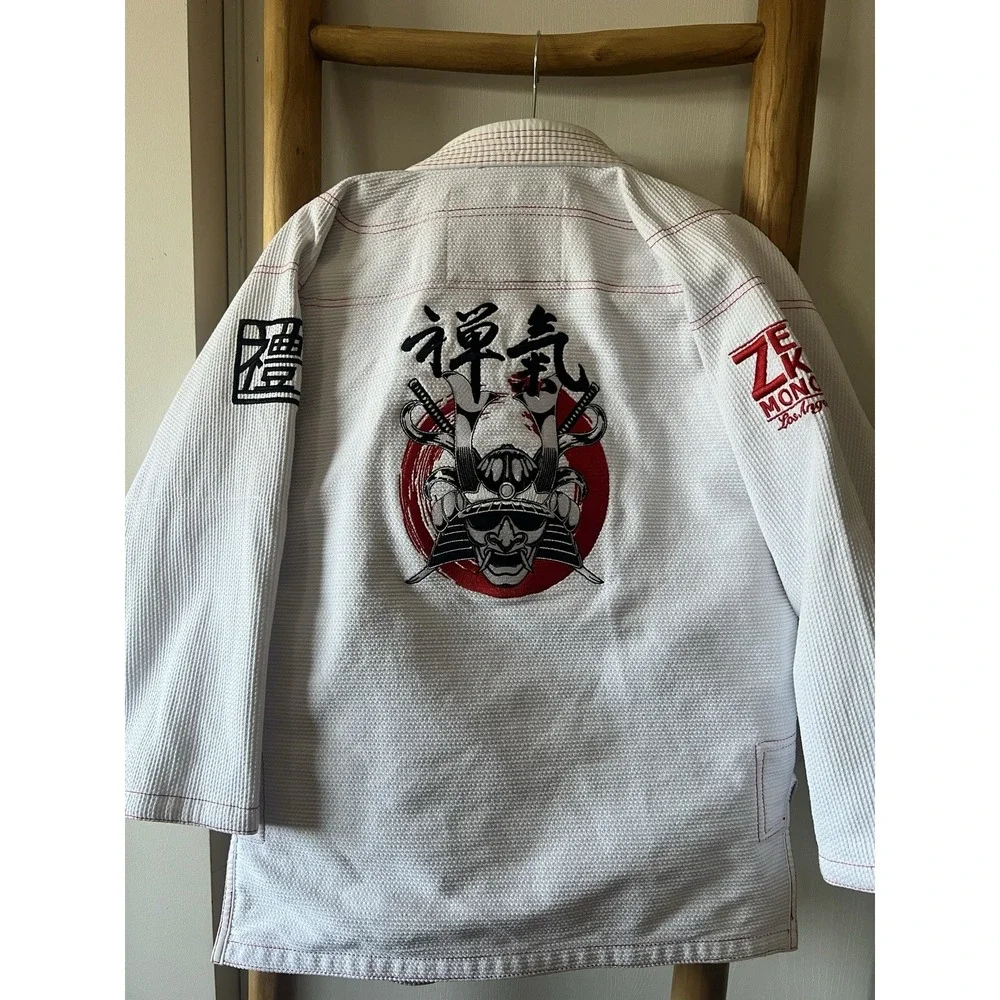 Zen Ki-Monos Enson Inoue BJJ Gi Size M4 White Samurai Sublimated Rashguard Kimon